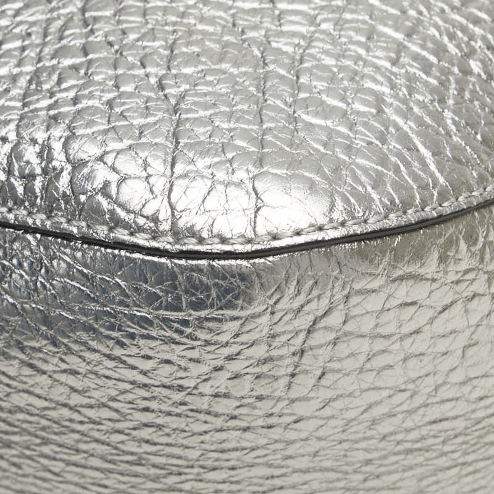 Burberry logo plate handbag shoulder bag silver leather - Picture 6 of 9